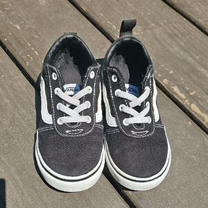 Vans Kids Black and White Classic Sneakers